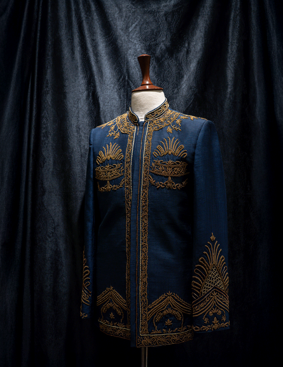 Navy Prince Coat for Men