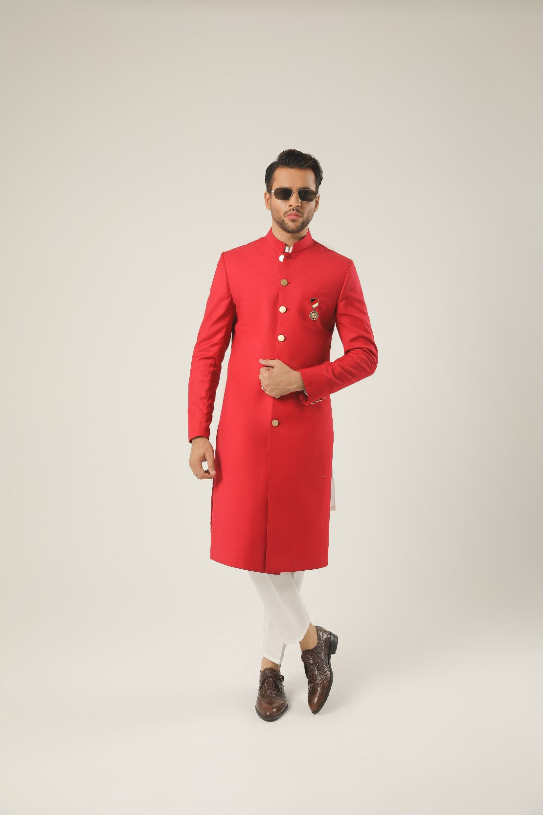 Crimson Commander Sherwani