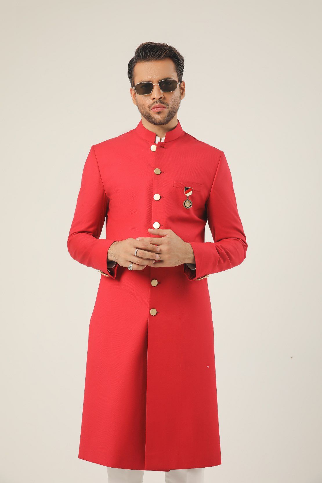 Crimson Commander Sherwani