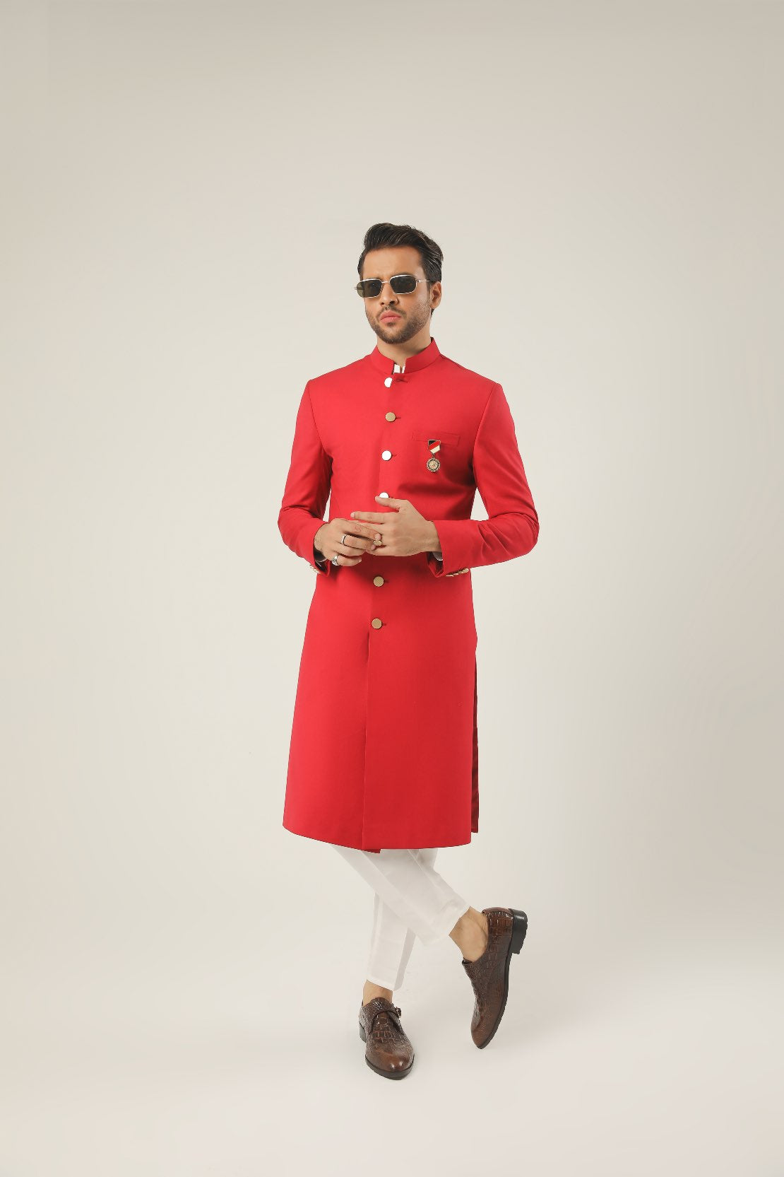 Crimson Commander Sherwani