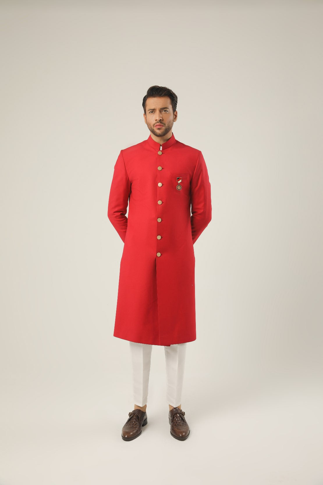 Crimson Commander Sherwani