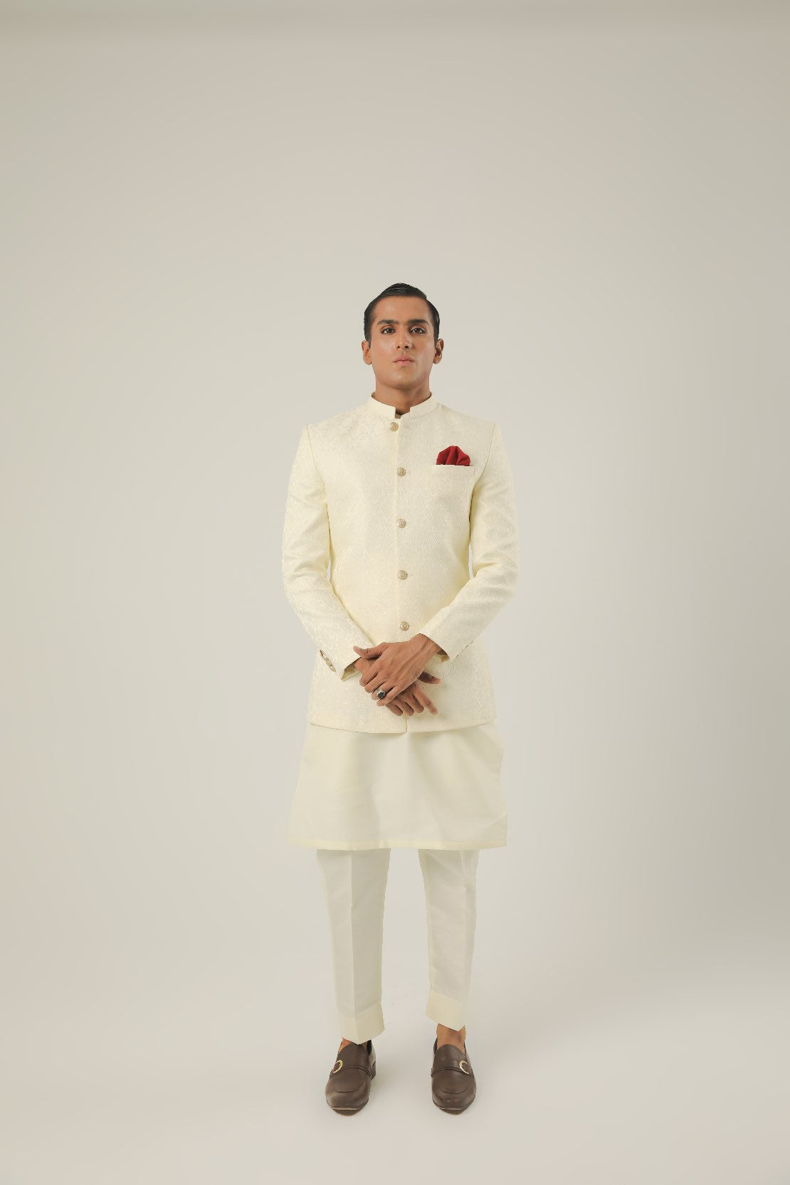 Ivory white Prince Coat