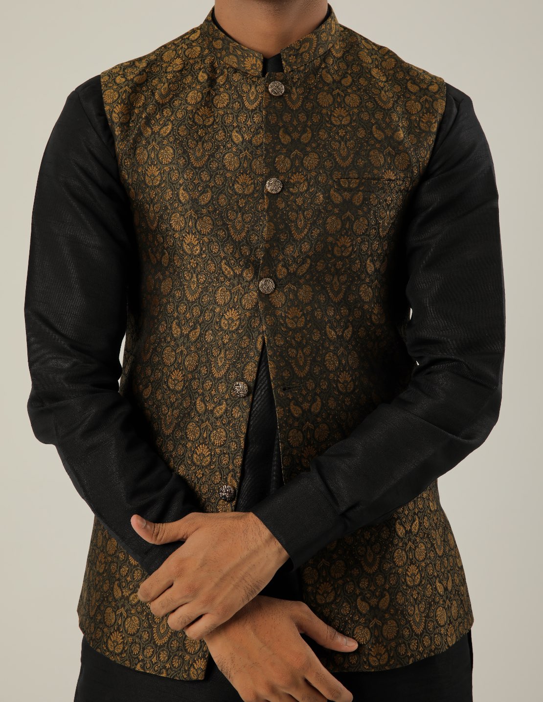 Royal Black and Gold Waistcoat